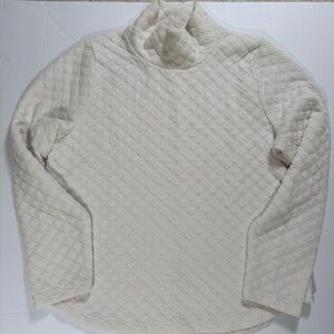 J Crew Pullover Quilted Mock Neck. Women’s Size Large.